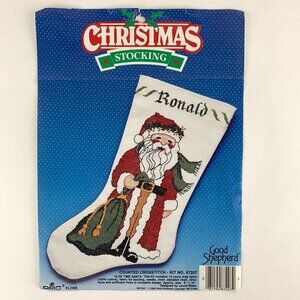 Good Shepherd Olde Time Santa 87207 Counted Cross Stitch Christmas Stocking Kit